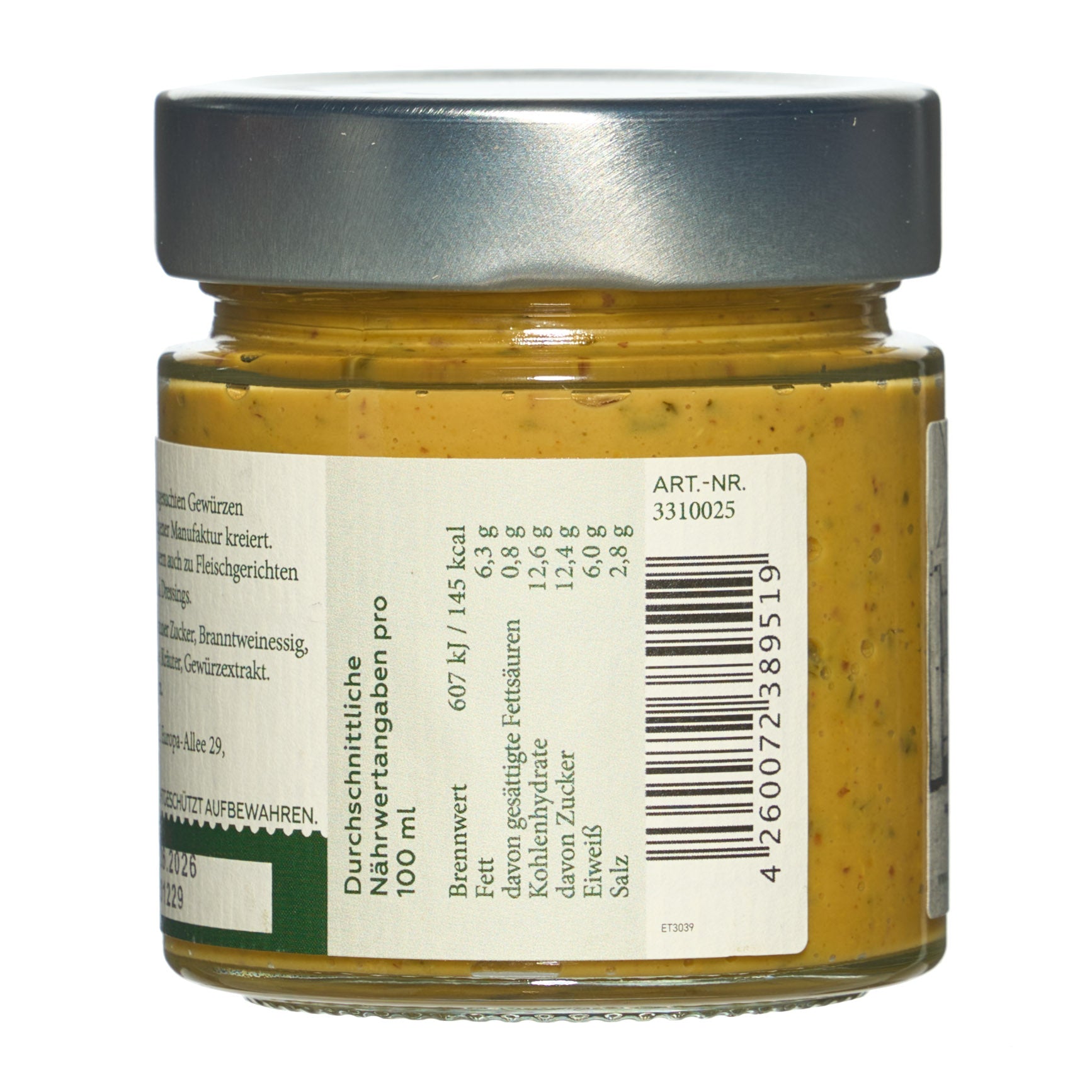 Rittergut Valenbrook Bratwurst Senf