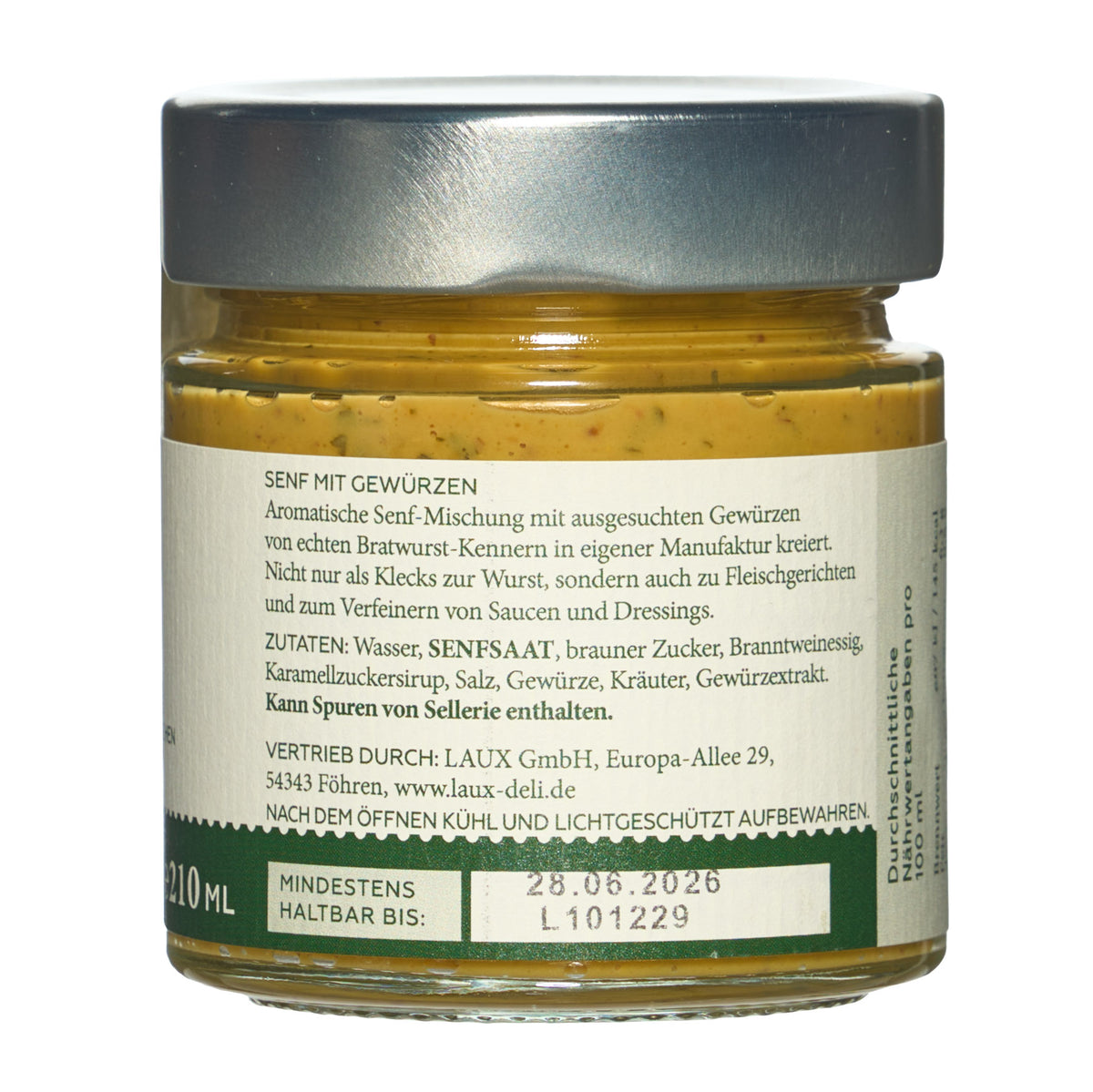 Rittergut Valenbrook Bratwurst Senf